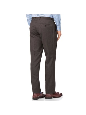 Sharp-Fit Formal Trousers - Brown